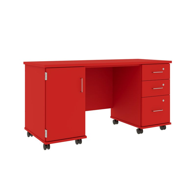 IDS Desk BBF & Storage, Tulip Red
