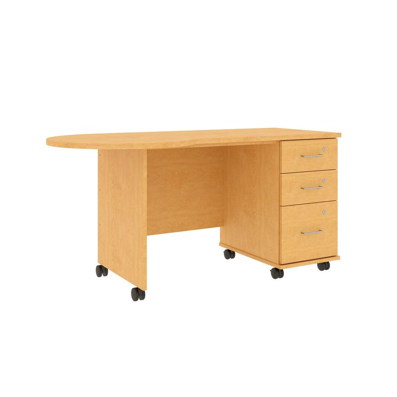 IDS Desk BBF w/Island Top, Maple