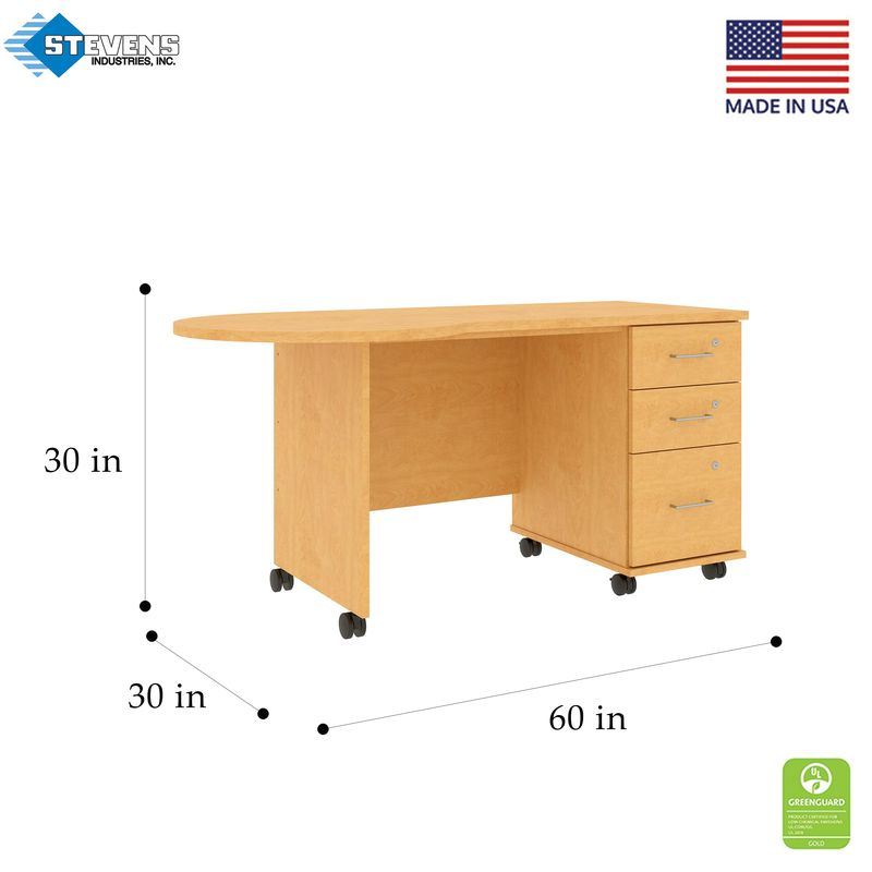IDS Desk BBF w/Island Top, Mirage