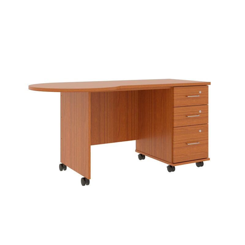 IDS Desk BBF w/Island Top, Cherry