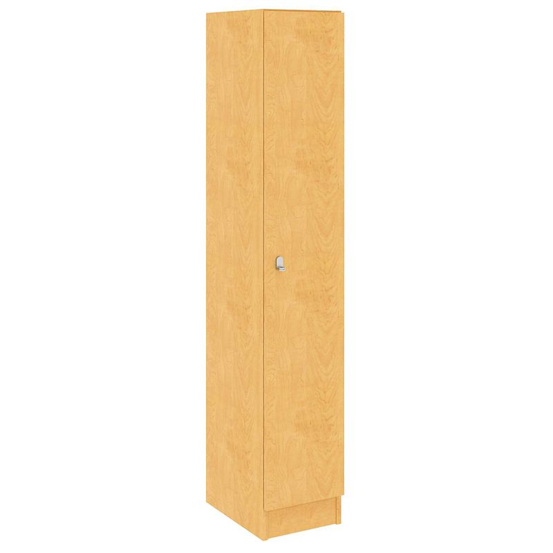 Single Wide One Compartment, Maple, 72"H x 12.5"W x 17"D