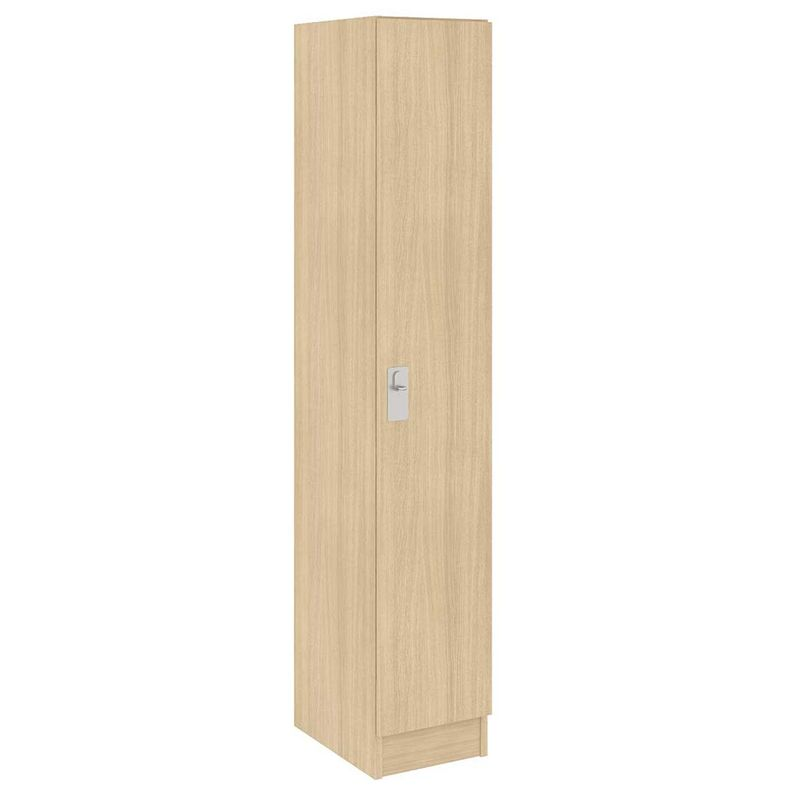 Single Wide One Compartment, Battle Creek Oak, 72"H x 12.5"W x 17"D