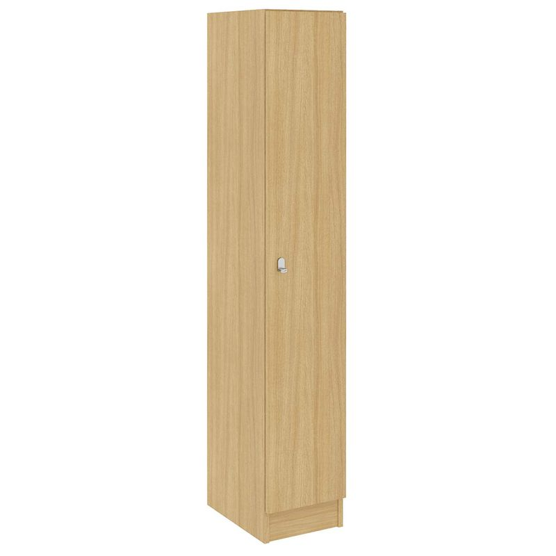 Single Wide One Compartment, Door County Oak, 72"H x 12.5"W x 17"D