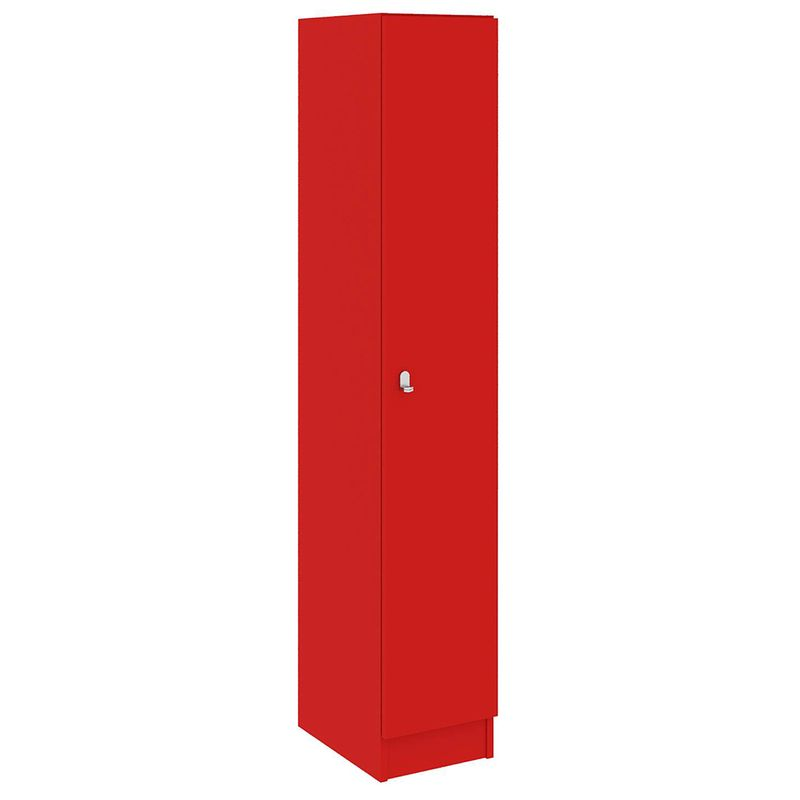 Single Wide One Compartment, Tulip Red, 72"H x 12.5"W x 17"D