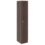 Single Wide One Compartment, Sepia Walnut, 72"H x 12.5"W x 17"D