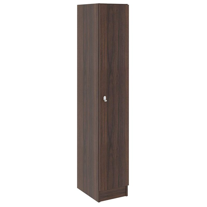 Single Wide One Compartment, Sepia Walnut, 72"H x 12.5"W x 17"D