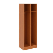 Double Wide Two Compartment, Cherry, 72"H x 24"W x 17"D