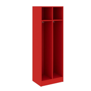 Double Wide Two Compartment, Tulip Red, 72"H x 24"W x 17"D