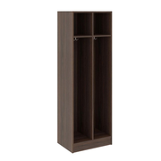 Double Wide Two Compartment, Sepia Walnut, 72"H x 24"W x 17"D
