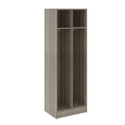 Double Wide Two Compartment, Shadow Elm, 72"H x 24"W x 17"D