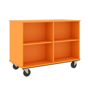 36" Tall - Open Double Sided Book Cart, Orange Grove