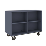 36" Tall - Open Double Sided Book Cart, Tsunami