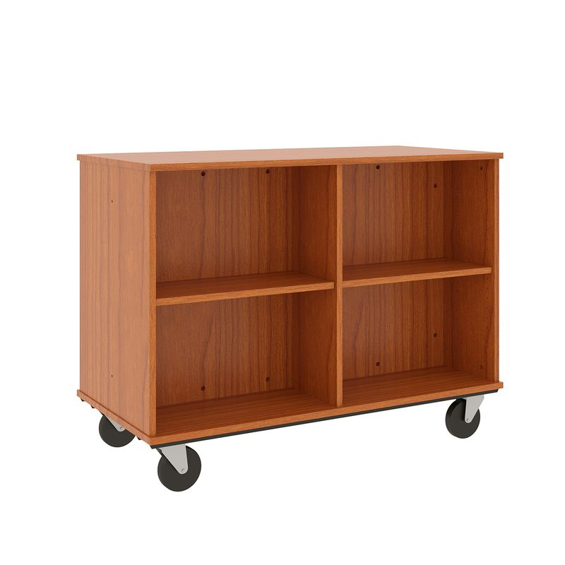 36" Tall - Open Double Sided Book Cart, Cherry