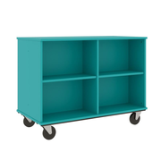 36" Tall - Open Double Sided Book Cart, Ocean