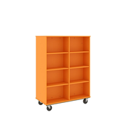 67" Tall - Open Double Sided Book Cart, Orange Grove
