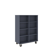 67" Tall - Open Double Sided Book Cart, Tsunami