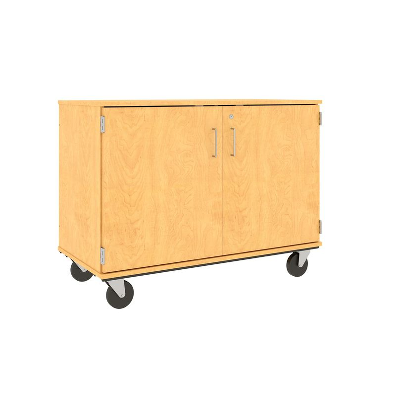 36" Tall - Closed Paper Storage w/ Lock, Maple