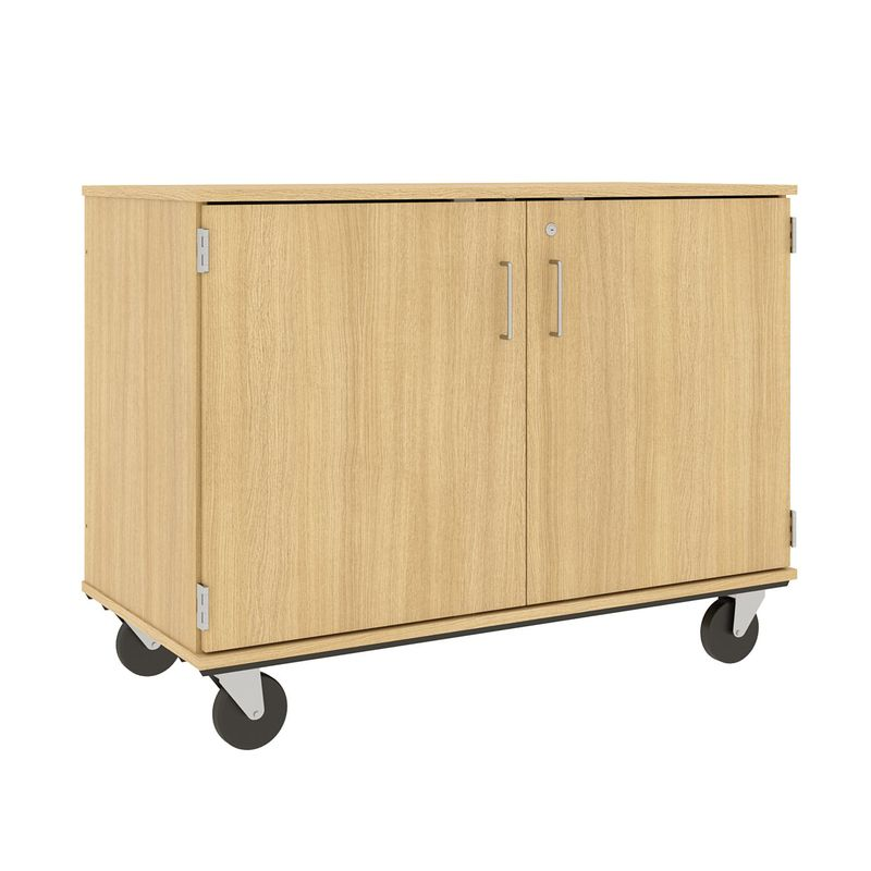 36" Tall - Closed Paper Storage w/ Lock, Door County Oak