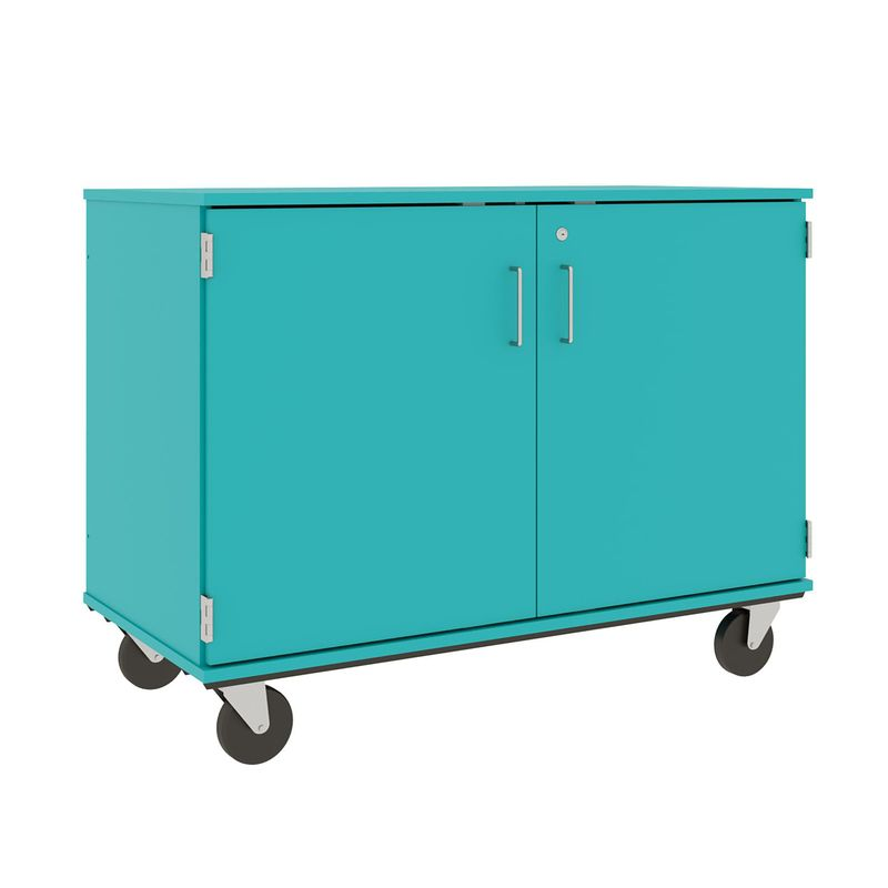 36" Tall - Closed Paper Storage w/ Lock, Ocean