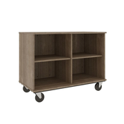 36" Tall - Open Divided Storage, Dark Elm