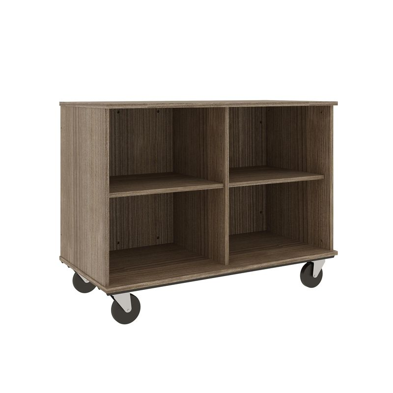 36" Tall - Open Divided Storage, Dark Elm