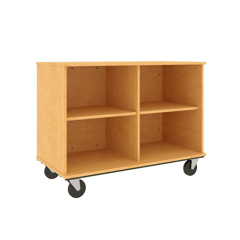 36" Tall - Open Divided Storage, Maple