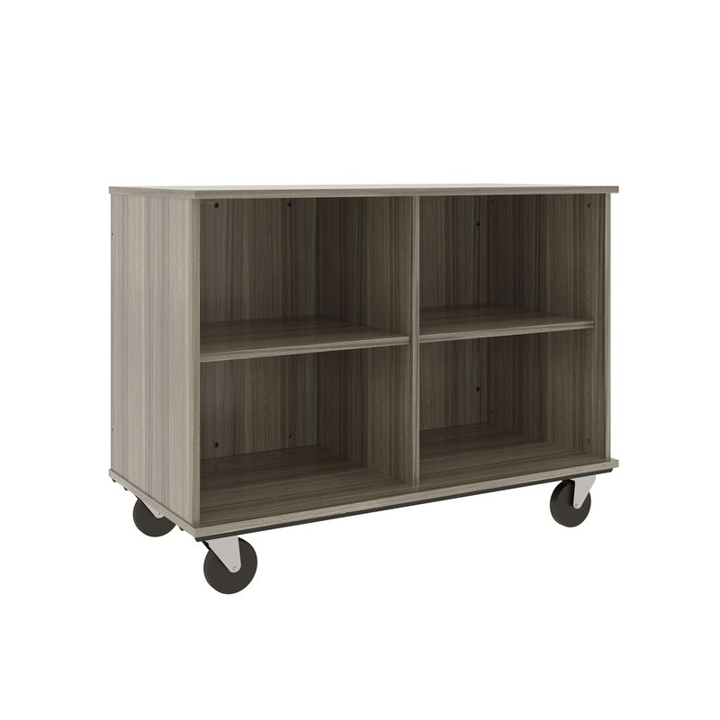 36" Tall - Open Divided Storage, Shadow Elm