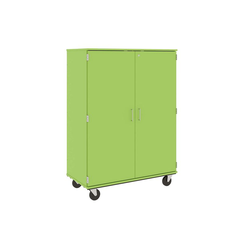 67" Tall - Closed Divided Shelf Storage w/ Lock, Island