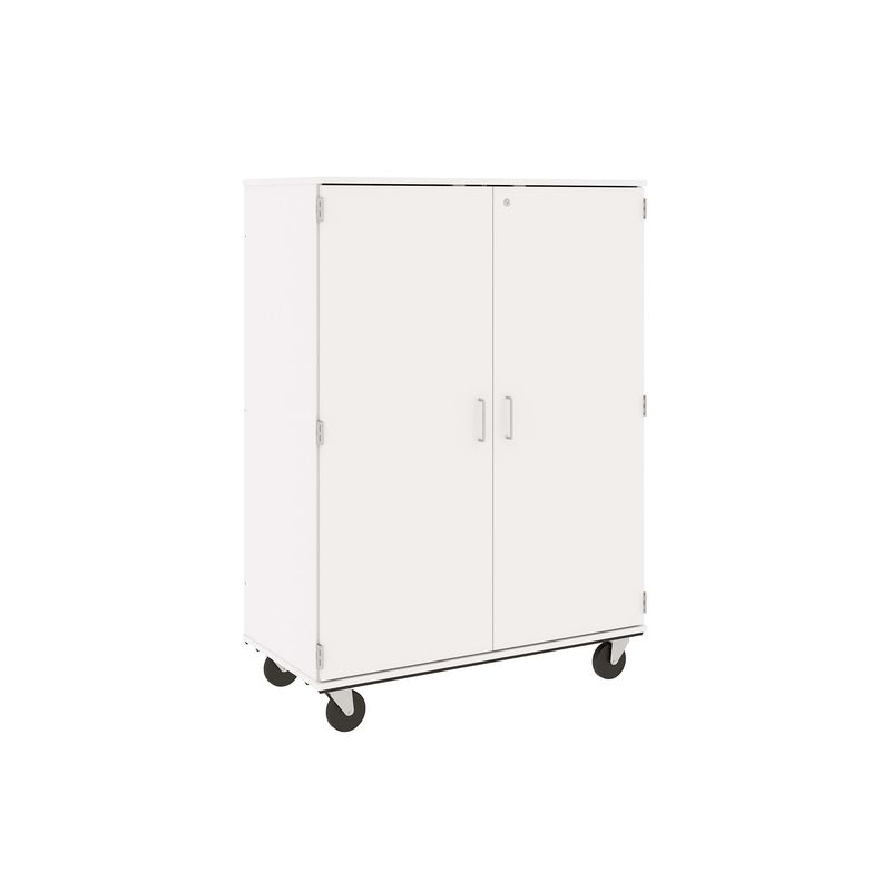 67" Tall - Closed Divided Shelf Storage w/ Lock, Insipid
