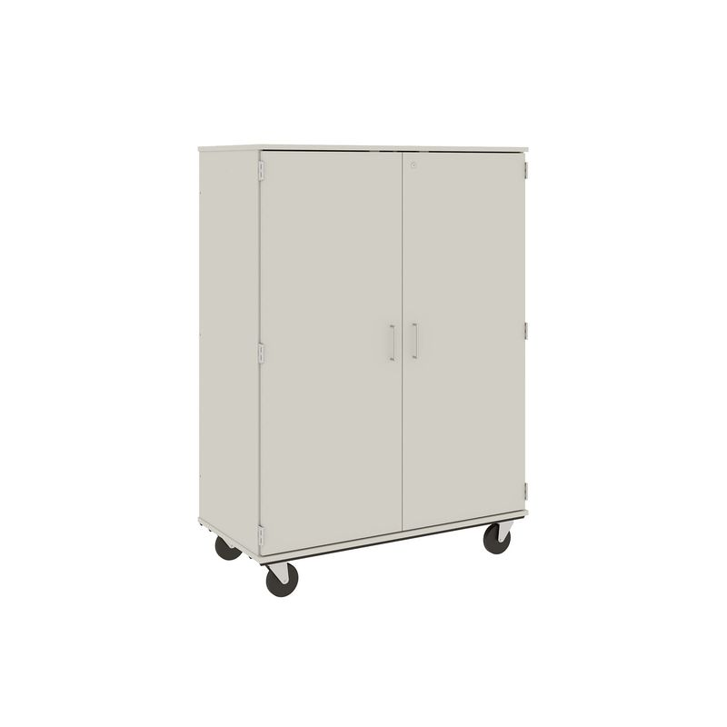 67" Tall - Closed Divided Shelf Storage w/ Lock, Mirage