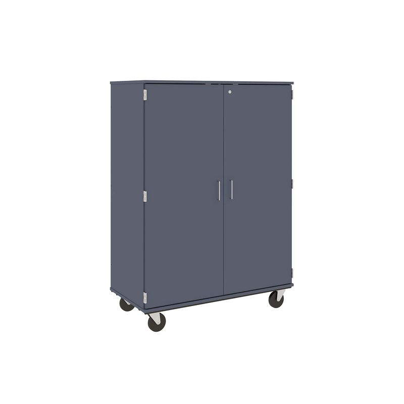 67" Tall - Closed Divided Shelf Storage w/ Lock, Tsunami