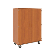 67" Tall - Closed Shelf Storage w/ Lock, Cherry