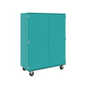 67" Tall - Closed Shelf Storage w/ Lock, Ocean