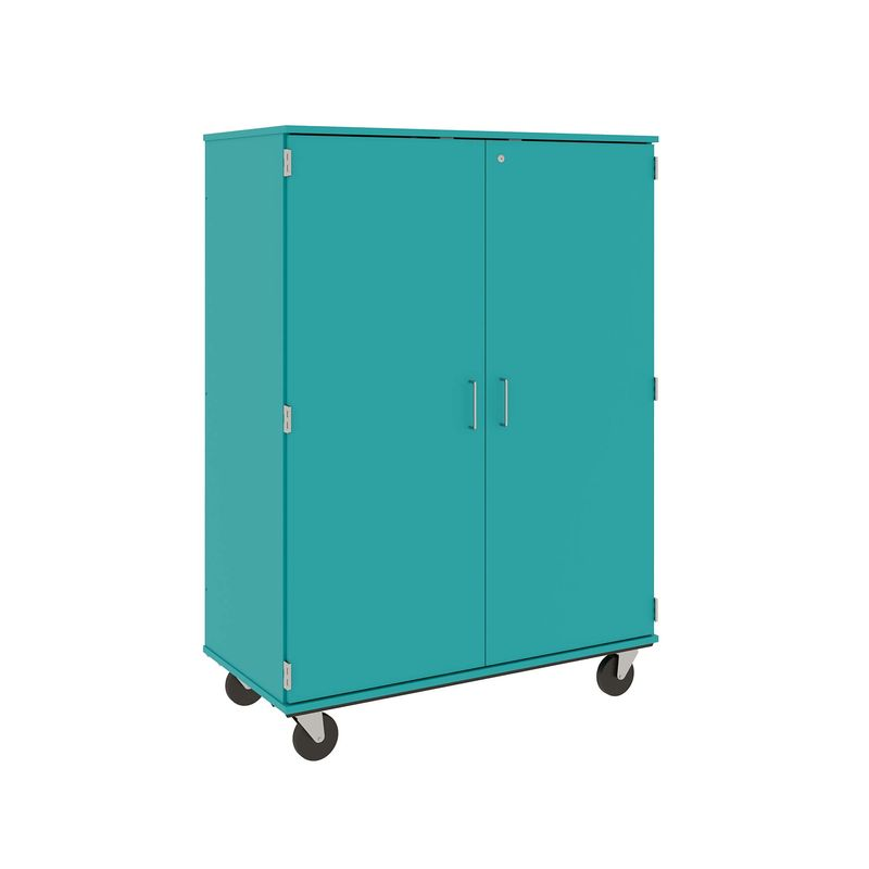 67" Tall - Closed Shelf Storage w/ Lock, Ocean