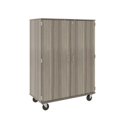 67" Tall - Closed Shelf Storage w/ Lock, Shadow Elm