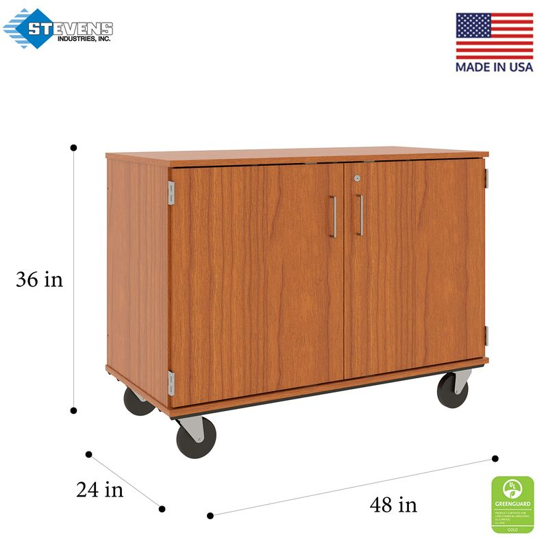 36" Tall - Closed Cubbie Storage w/ Lock, Maple