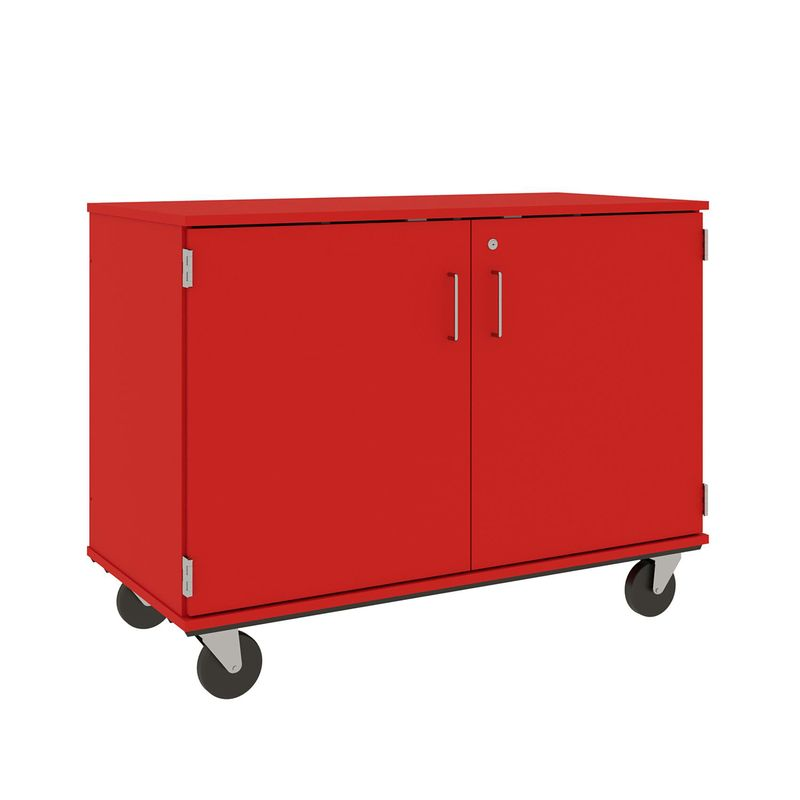 36" Tall - Closed Cubbie Storage w/ Lock, Tulip Red