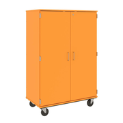 67" Tall - Closed Bin Storage, 36 (3') Trays - With Doors w/ Lock, Orange Grove