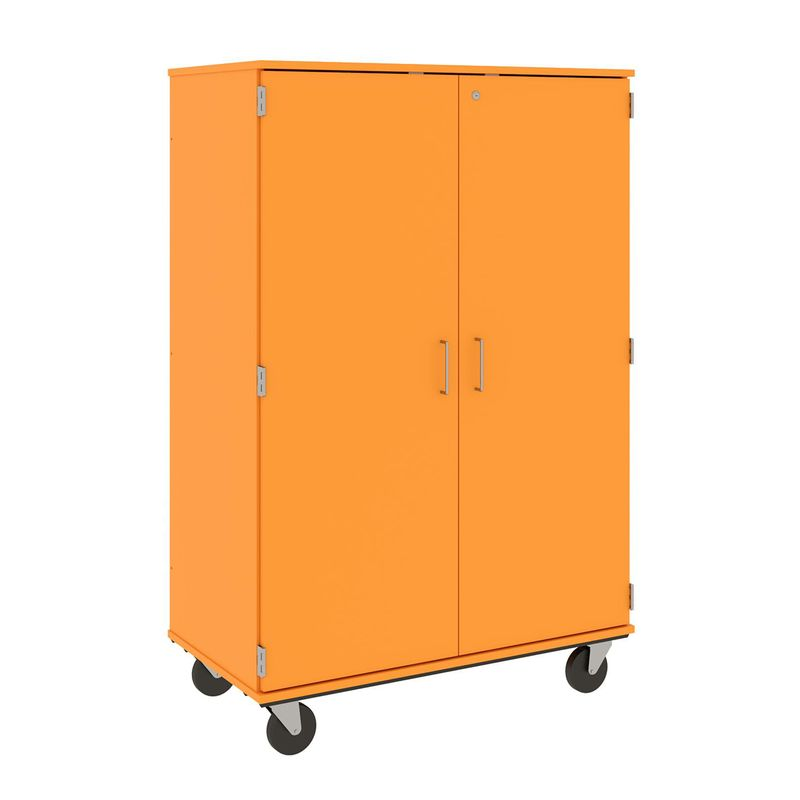 67" Tall - Closed Bin Storage, 36 (3') Trays - With Doors w/ Lock, Orange Grove