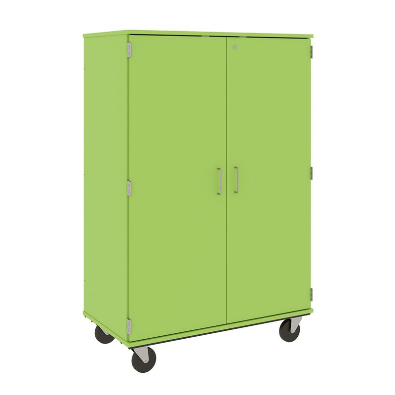 67" Tall - Closed Bin Storage, 36 (3') Trays - With Doors w/ Lock, Island