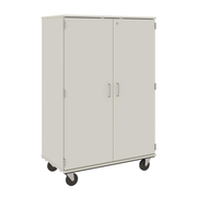 67" Tall - Closed Bin Storage, 36 (3') Trays - With Doors w/ Lock, Mirage