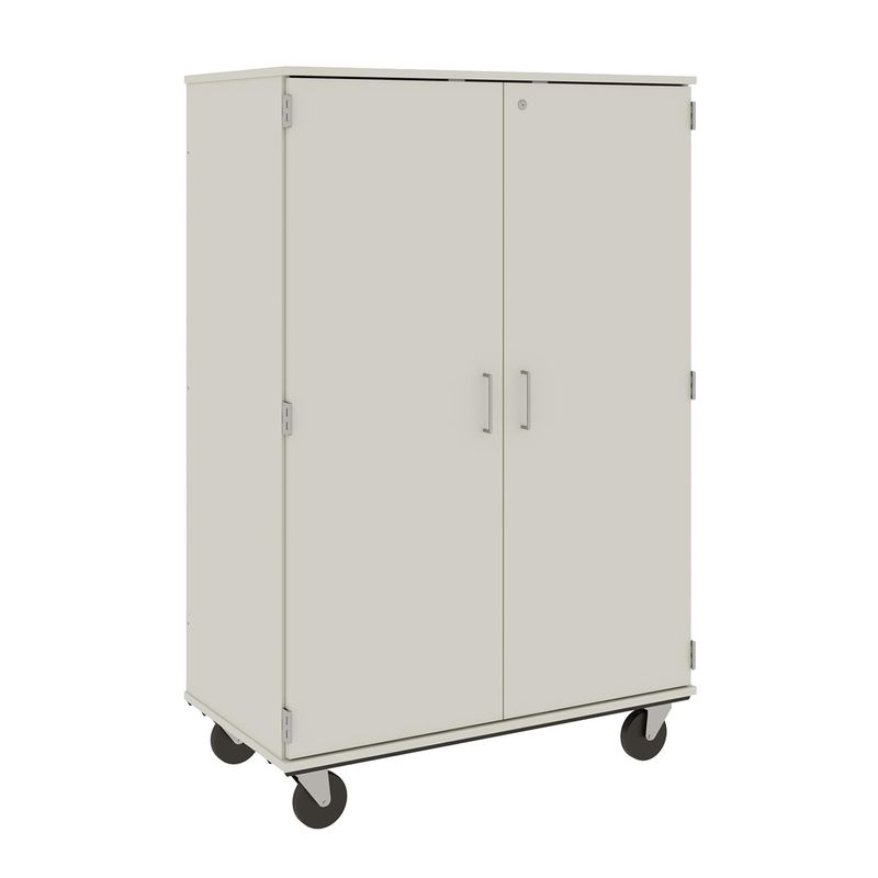 67" Tall - Closed Bin Storage, 36 (3') Trays - With Doors w/ Lock, Mirage