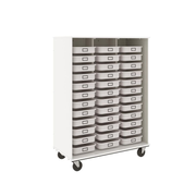 67" Tall - Open Tray Storage, 36 (3-1/2") Trays - Without Doors, Insipid