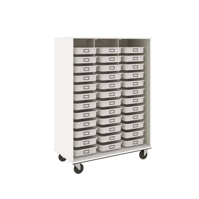 67" Tall - Open Tray Storage, 36 (3-1/2") Trays - Without Doors, Insipid