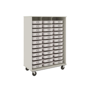 67" Tall - Open Tray Storage, 36 (3-1/2") Trays - Without Doors, Mirage