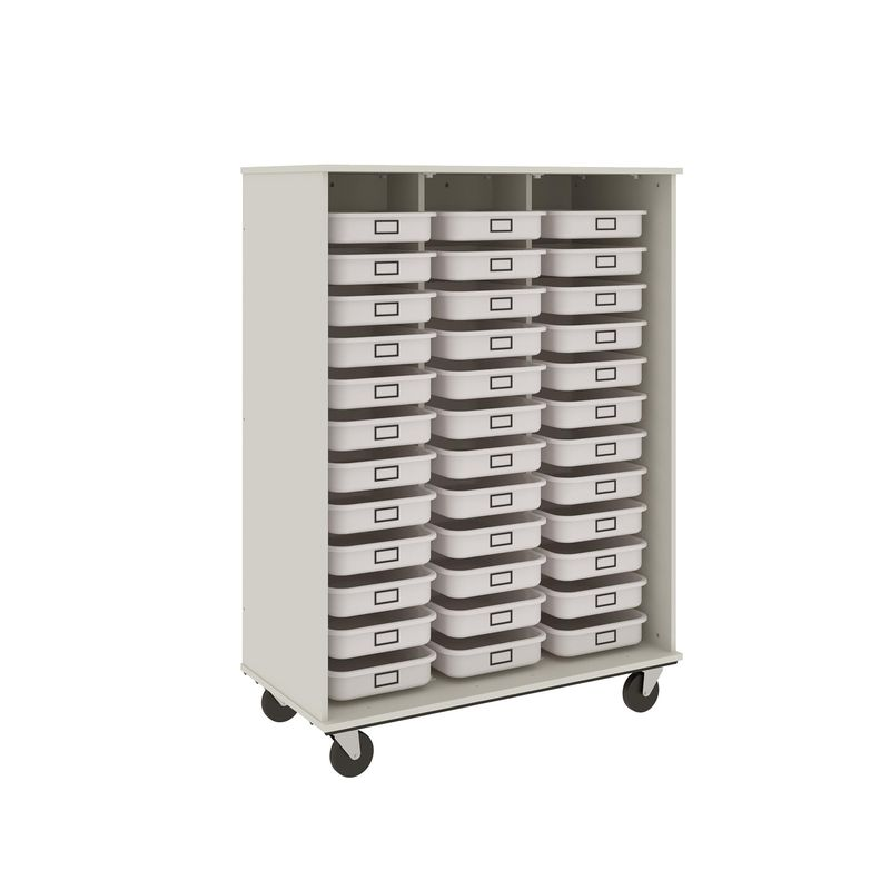 67" Tall - Open Tray Storage, 36 (3-1/2") Trays - Without Doors, Mirage