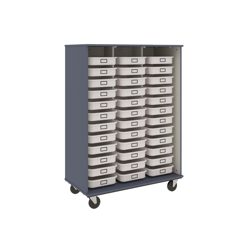 67" Tall - Open Tray Storage, 36 (3-1/2") Trays - Without Doors, Tsunami