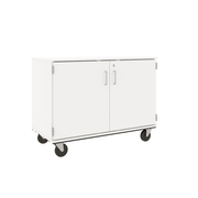 36" Tall - Closed Tray Storage, 18 (3-1/2") Trays - With Doors w/ Lock, Insipid