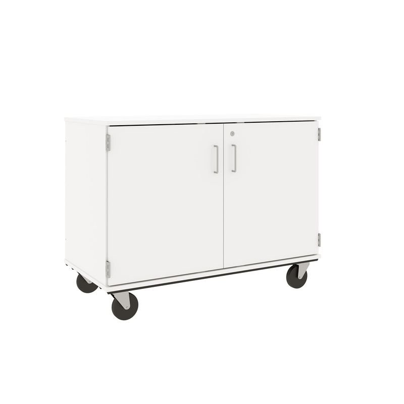 36" Tall - Closed Tray Storage, 18 (3-1/2") Trays - With Doors w/ Lock, Insipid