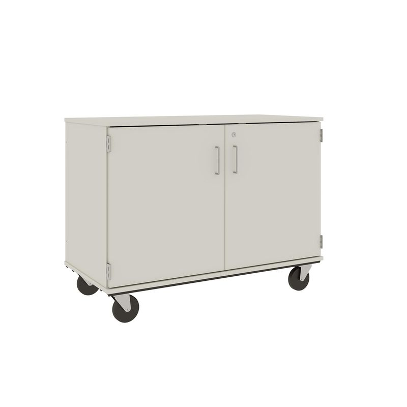 36" Tall - Closed Tray Storage, 18 (3-1/2") Trays - With Doors w/ Lock, Mirage